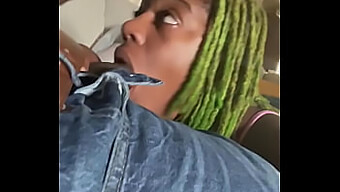 Ebony Woman Services A Bbc During A Work Call