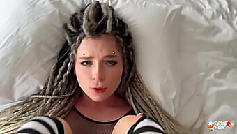 Stunning Alternative Babe With Dreads And Body Modifications Gives Deepthroat Blowjobs, Experiences Rough Sex, And Swallows Cum