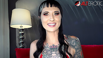 Kristy, The Inked Brunette, Flaunts Her Tattoos In A Behind-The-Scenes Interview