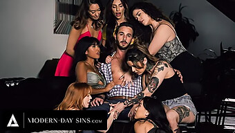 Ember Snow And Madi Collins Dominate Their Sex Addiction Support Group With Wild Sex Acts