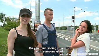 Czech Teen Experiences Outdoor Public Sex With Couple