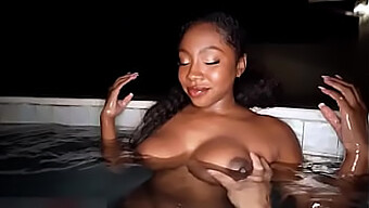 Beautiful Black Tits Fucked Beside The Pool