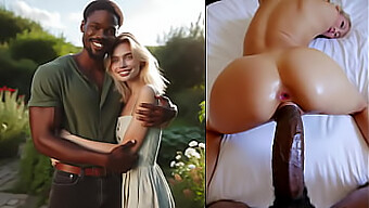 Negao Begåvad Och Hans Stora Kuk Dominerar Blond Fru I Interracial 3d-Video