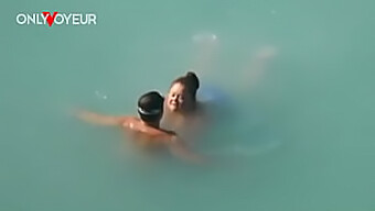 Fortunate Man Encounters Voluptuous Mermaid Donna Ov In Outdoor Sea Encounter