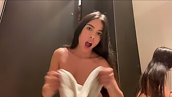 Fingered To Orgasm And Ejaculated In The Fitting Room