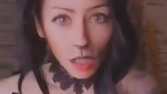 Big Tits And A Tattooed Cat Collide In This Solo Video