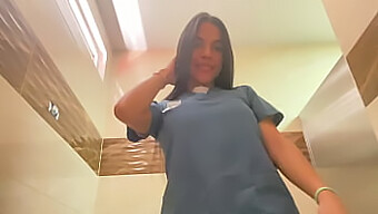 A Naughty Nurse Pleasures Herself And Experiences An Orgasmic Ejaculation In The Hospital'S Restroom