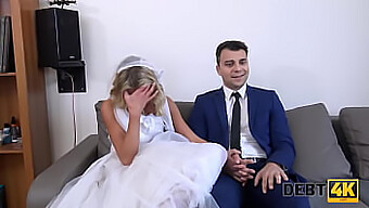 High Definition Video Of Debt Collector And Bride In White Dress And Stockings